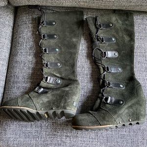 Sorel Joan of Arctic suede wedge boots